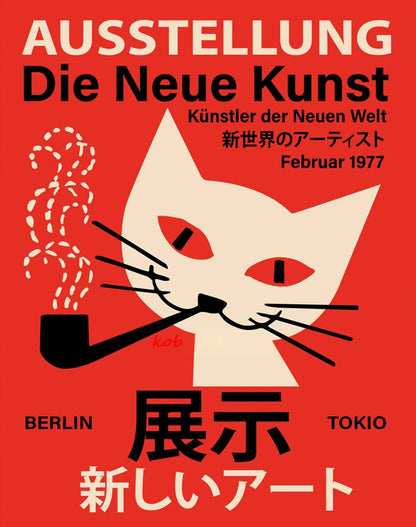 Neue Kunst Katze | Moderne japanische Kunst