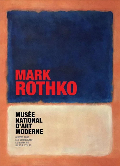 Mark Rothko | Blue & Cream on Orange Abstract