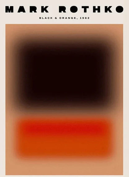 Mark Rothko | Verschwommenes Rot-Schwarz-Abstrakt
