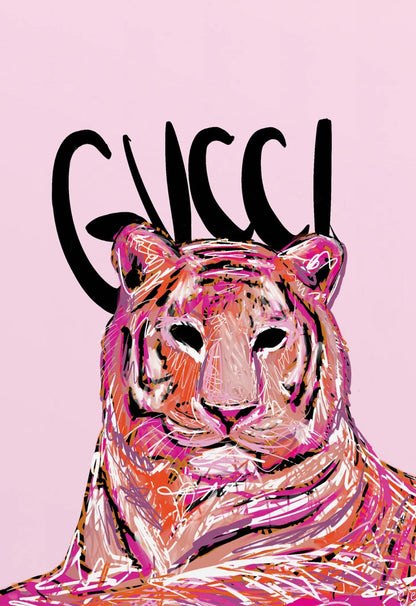 Gucci Tijger | Wilde Dieren Mode Illustratie