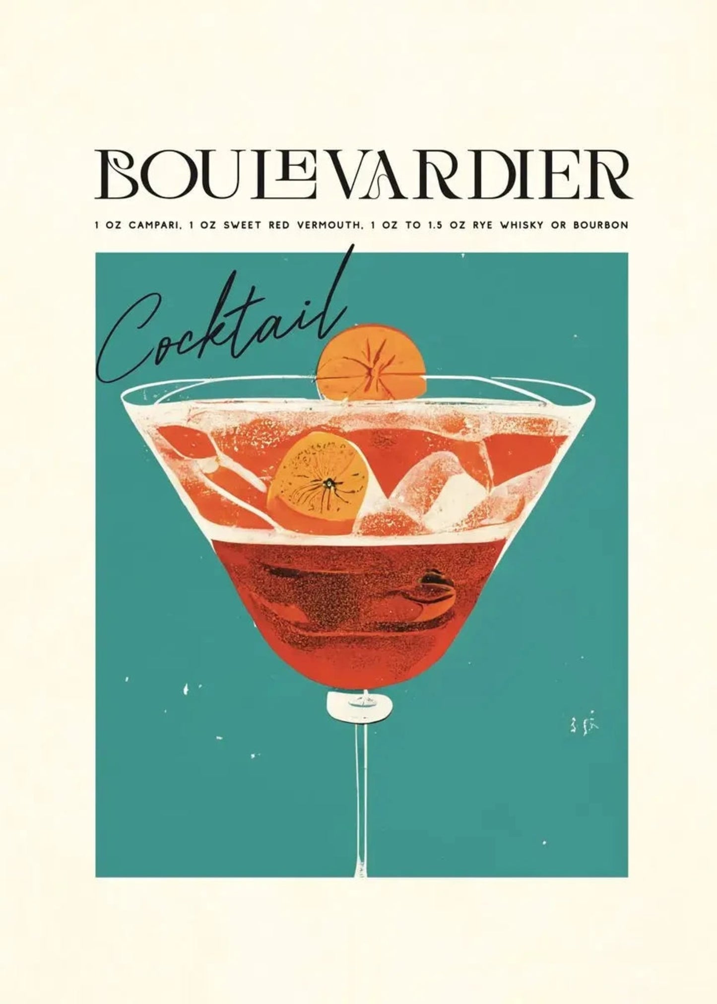 Boulevardier Cocktail | Vintage-Stil