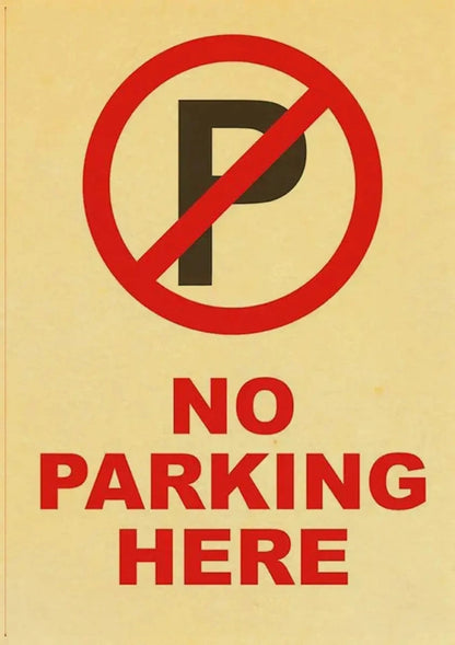 Vintage-Parkverbotsschild | Rustikales Warnschild