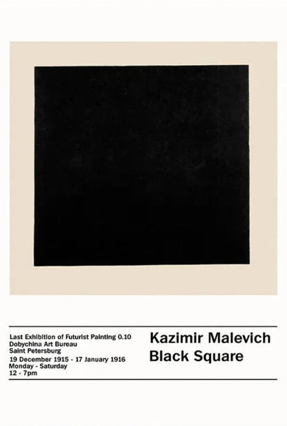 Malevich Zwart Vierkant | Minimalistische Abstract