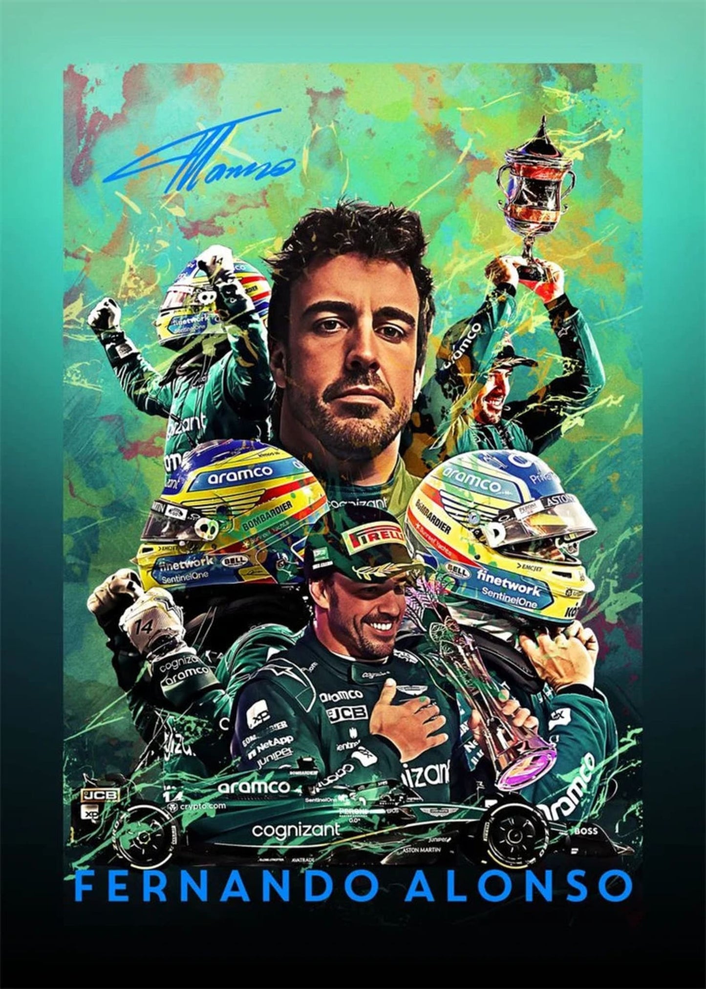 Graffiti Racer Helm | Fernando Alonso
