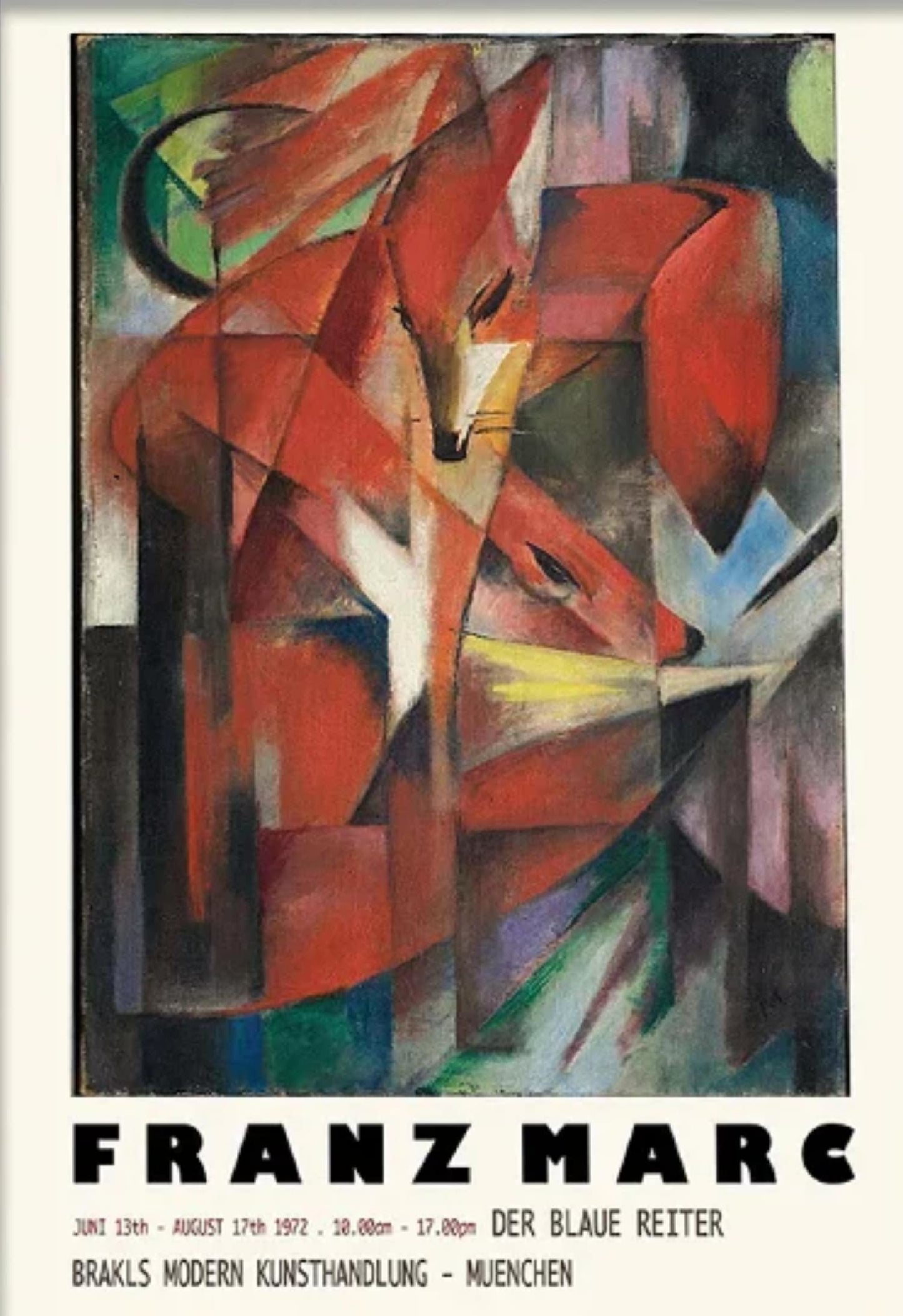 Franz Marc | De Vossen | Levendige Wilde Dieren Kunst
