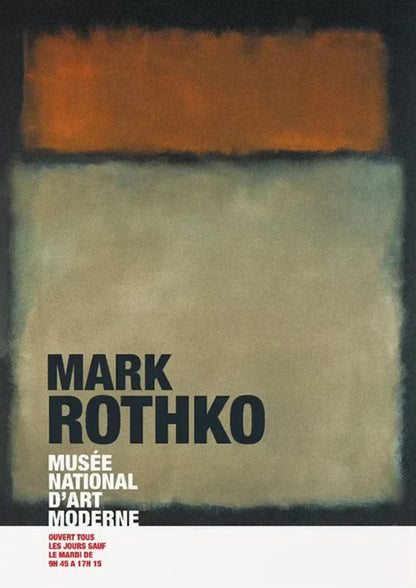Mark Rothko Abstract | Creme & Red on Black | Modern Art