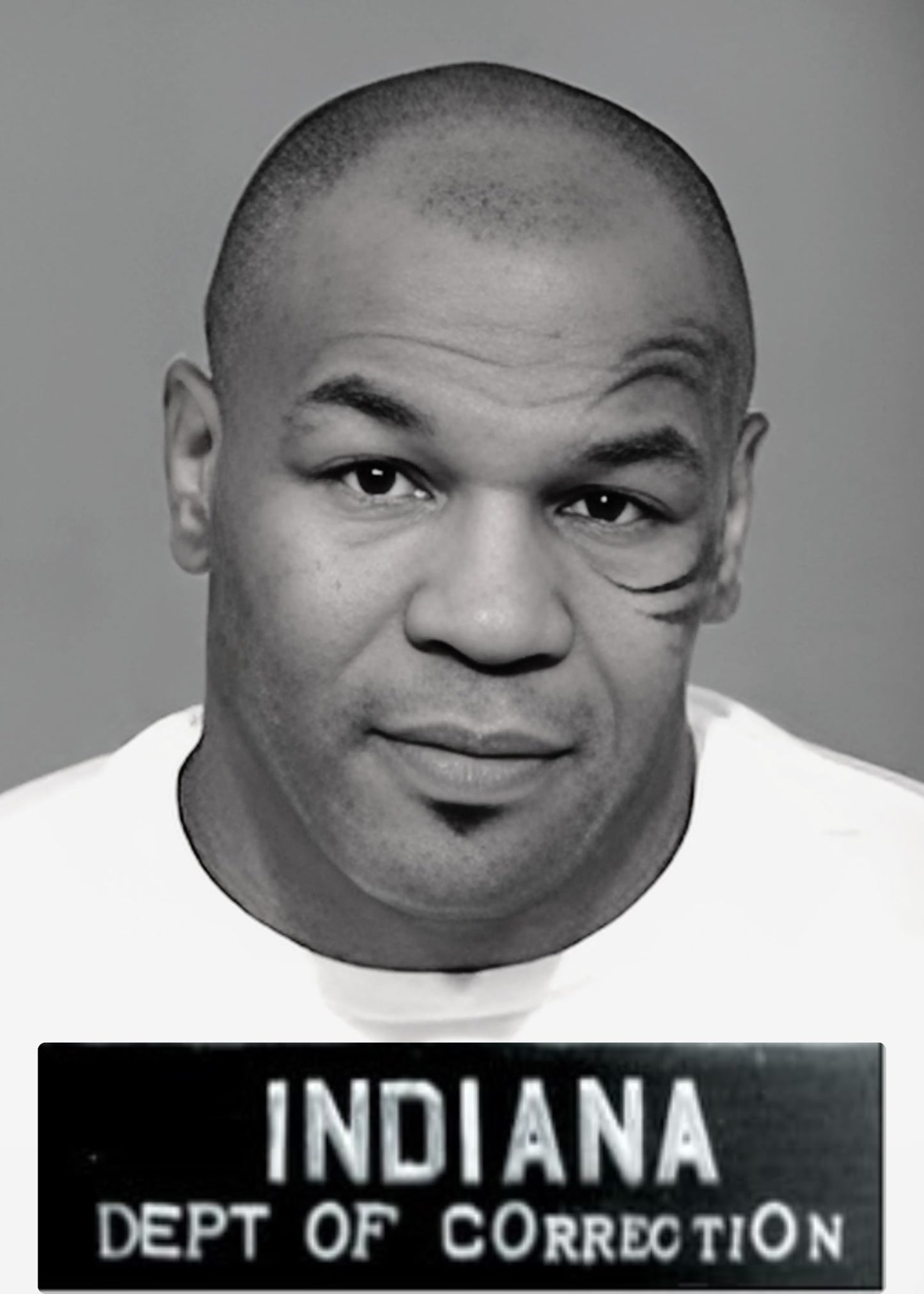Mike Tyson Mugshot | Retro | Zwart & Wit Bokskampioen