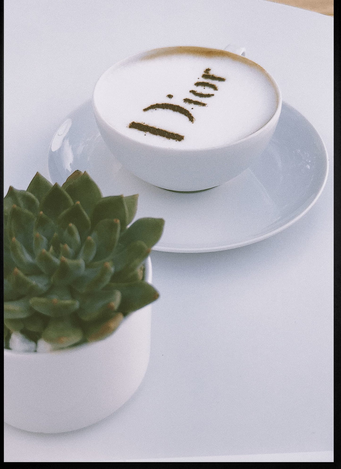 Christian Dior Coffee Art | Poster | Fashion Wall Decor | Luxury Print | Home & Garden Decor