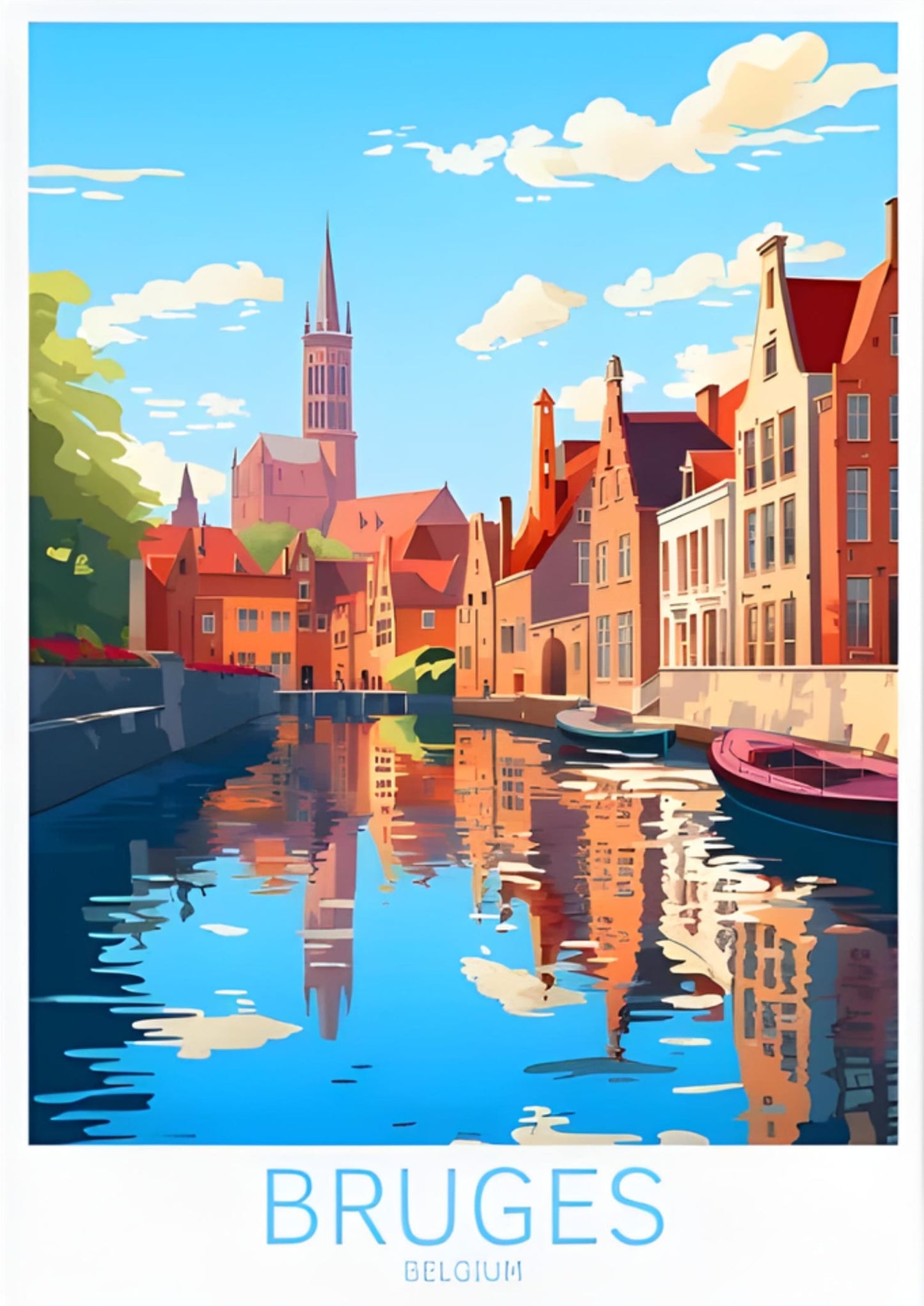 Schilderachtig Uitzicht op Brugge | België Stadslandschap Fotografie