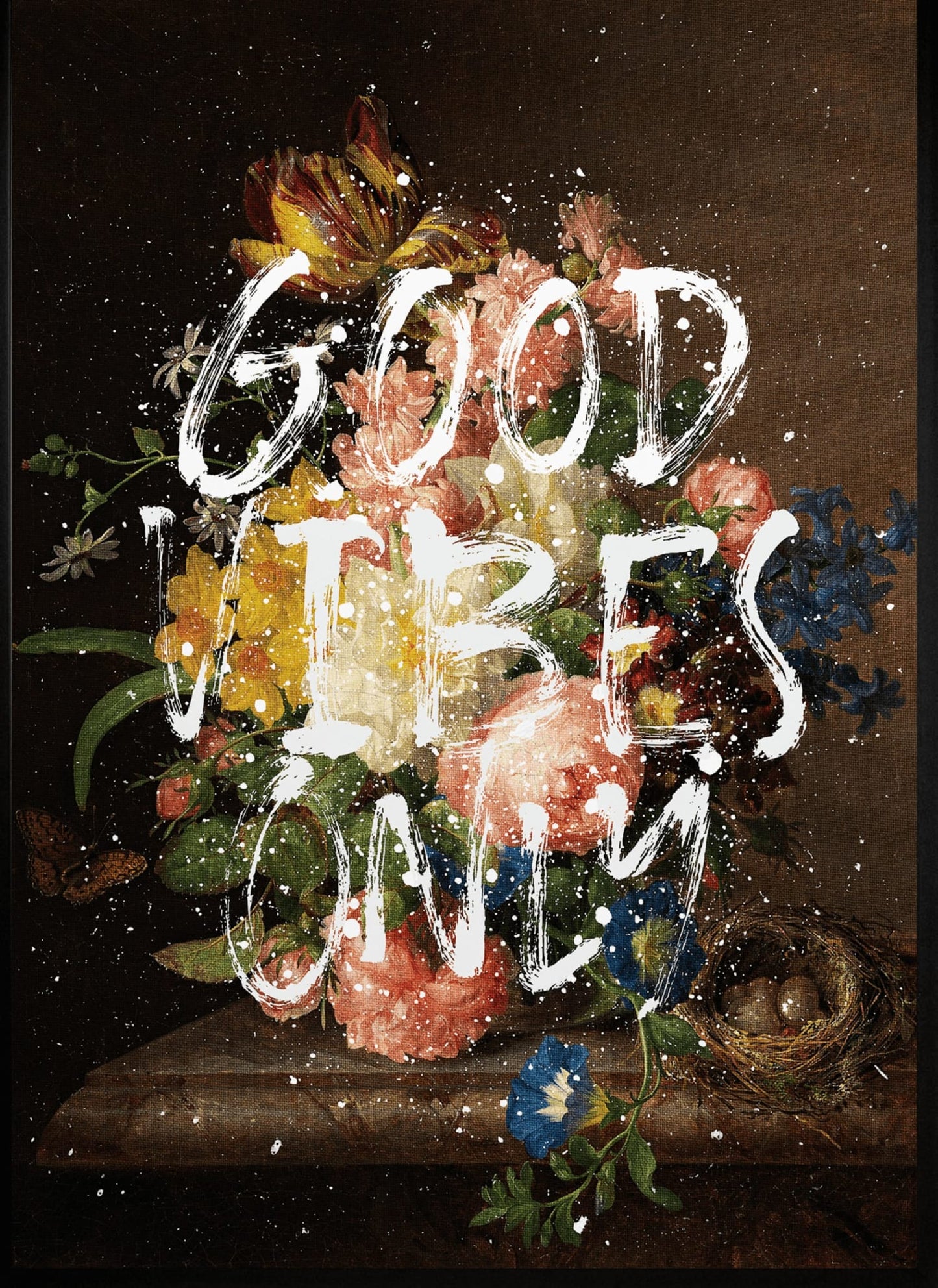 Goede Vibes Alleen | Motiverende Quote | Positieve Kunst