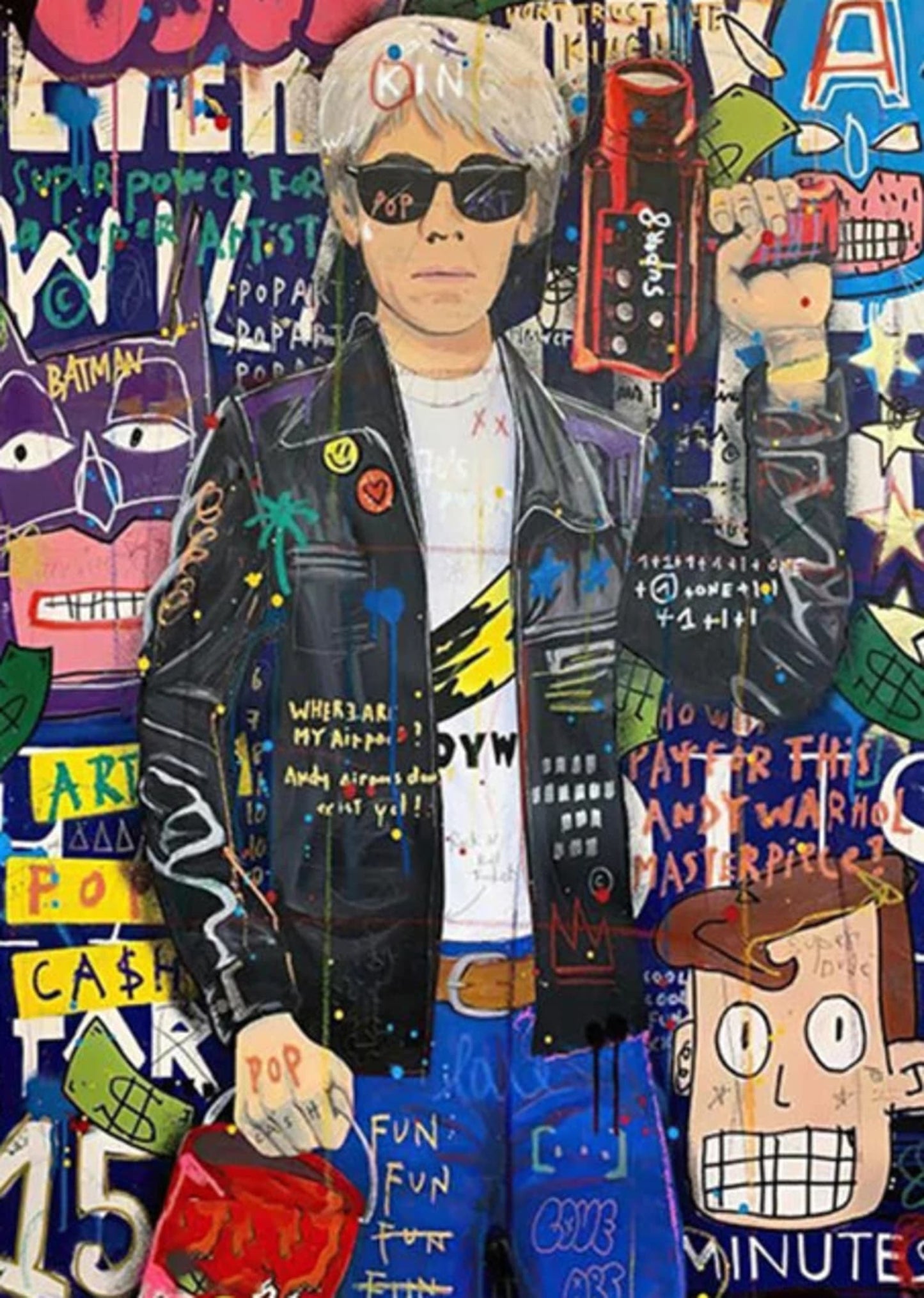 Abstrakte Straßenkunst | Graffiti-Leinwandposter | Porträt der Königin von England, Wandkunst für Wohnzimmerdekoration