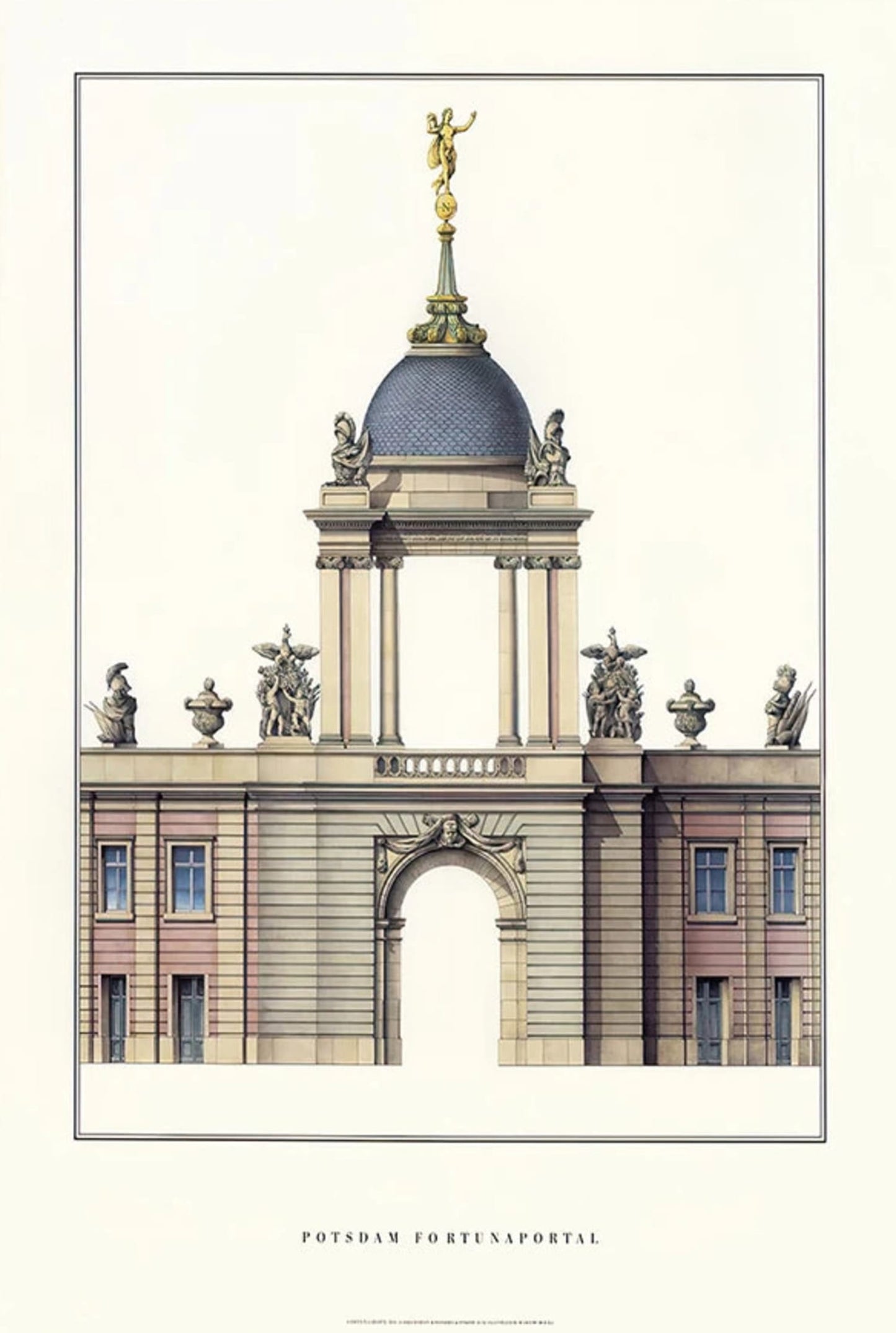 Fortuna Portal | Potsdam | Deutschland | Rokoko-Architektur in Deutschland | Potsdams architektonische Wunder | Plakate zum kulturellen Erbe