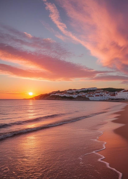 Ruhige Strandlandschaft | Kunst über Meereswellen