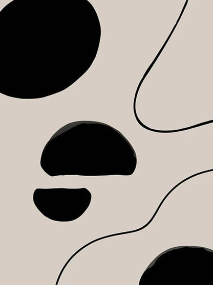 Moderne abstrakte Figur im Boho-Stil | Minimalistisches Kunstposter | Wanddekoration für Wohnzimmer und Schlafzimmer | Zeitgenössische Ästhetik | Künstlerisches visuelles Kunstwerk