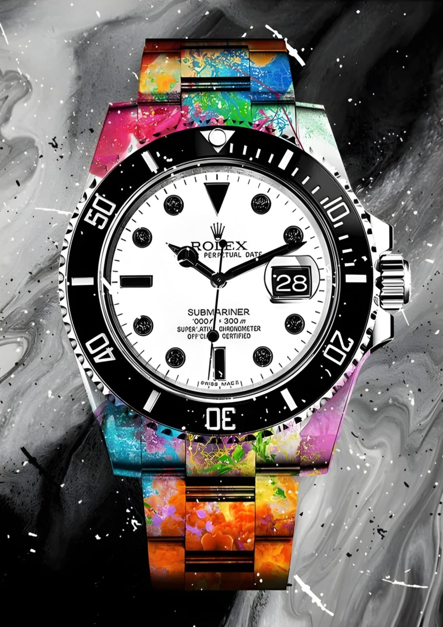 Rolex Submariner | Graffiti Kunst | Levendig Horloge