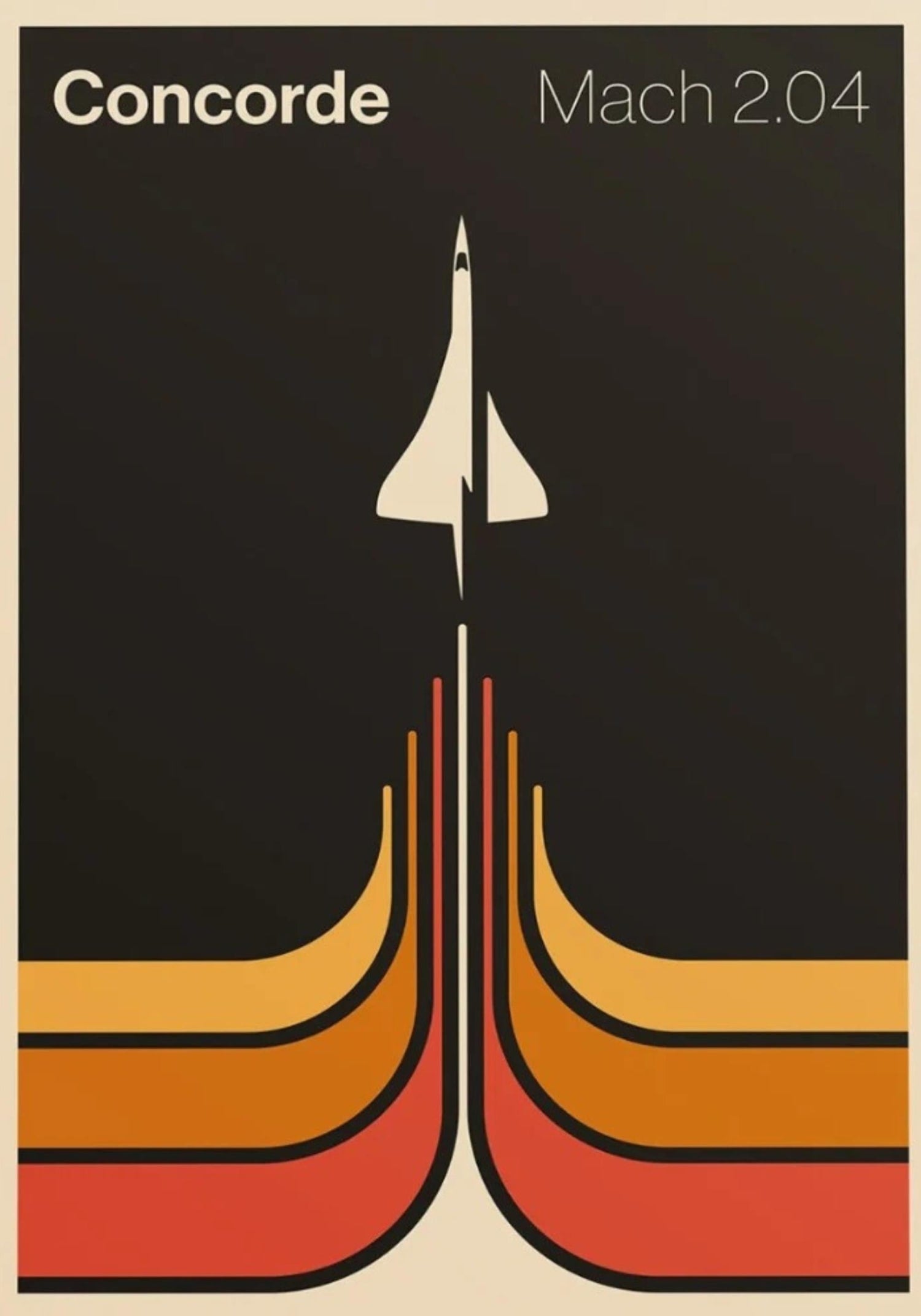 Bauhaus Concorde Mach 2.04 | Modern Hypersonic Plane – Wall Of Art