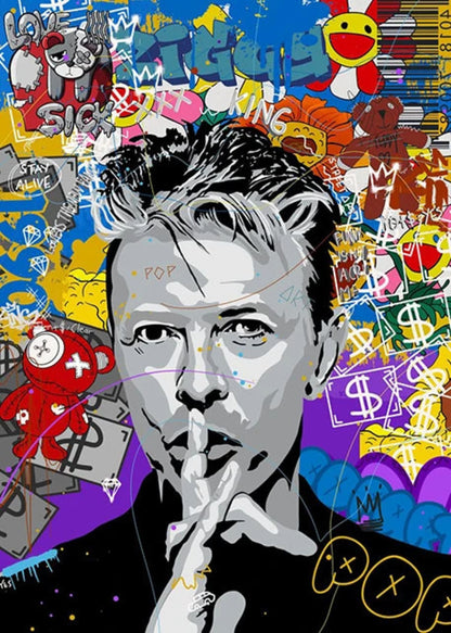Scarface Mona Lisa | Graffiti-Pop-Art-Poster | Abstrakte Straßenfilm-Wandkunst | Wohndekor