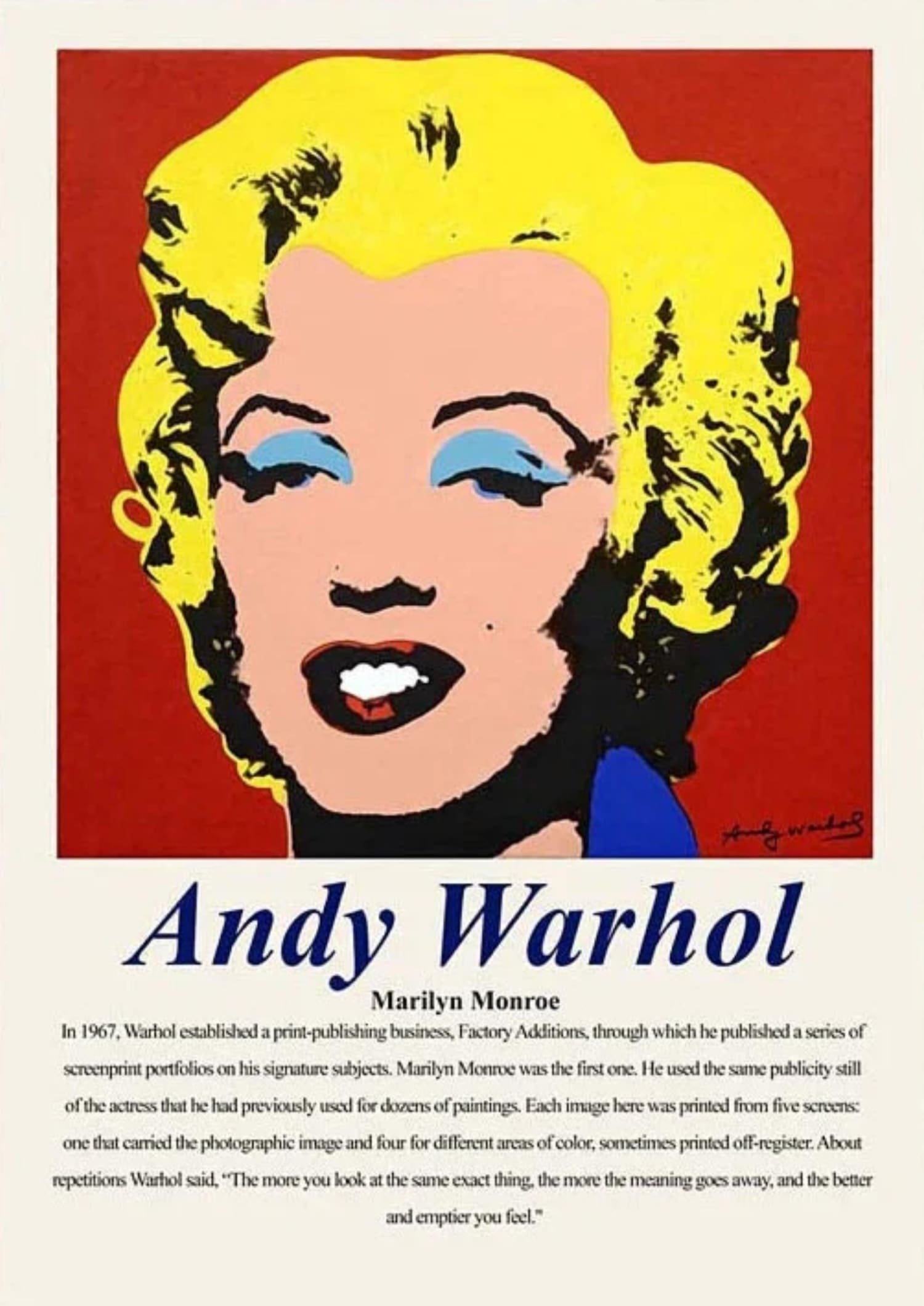 Andy Warhol | Marilyn Monroe 1967 | Pop Art Icon – Wall Of Art Studio