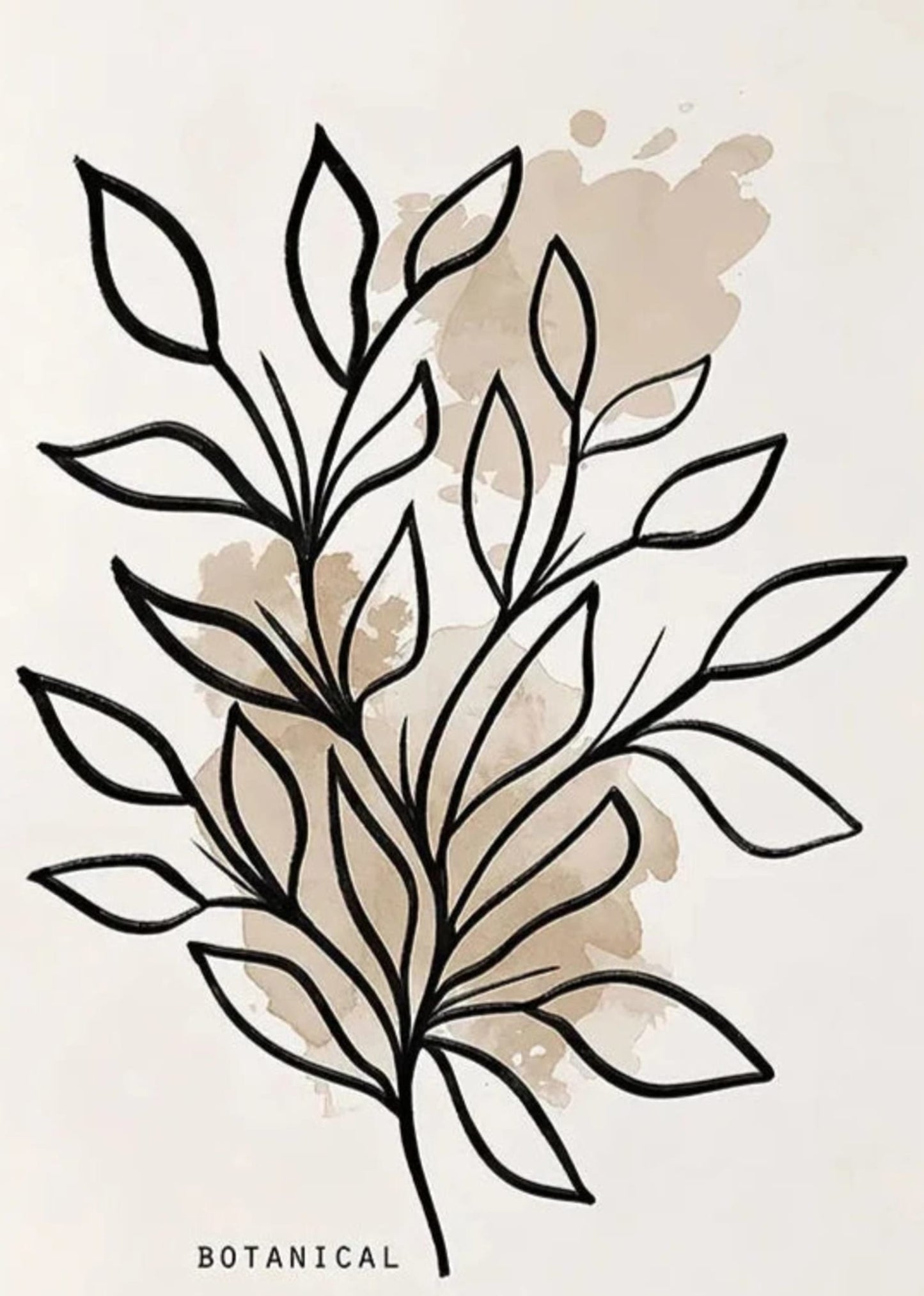 Decorative Poster | Meandering Patterns | Modern Art Print For Home & Garden Decor