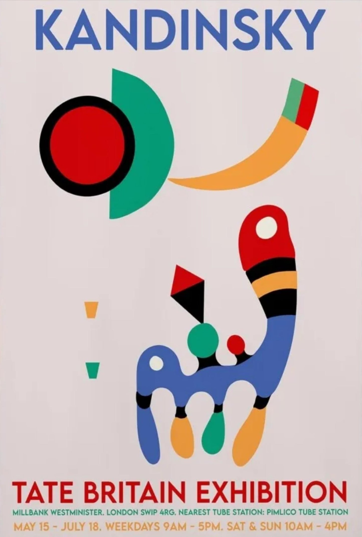 Tate Britain Ausstellung | Wassily Kandinsky | Werbeplakat für Kunstevent