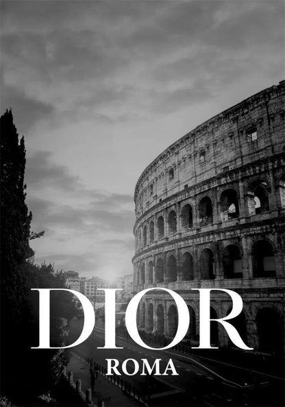Dior Roma | Klassische Eleganz trifft auf modernen Stil | Dior-Poster mit einem Hauch von Tradition