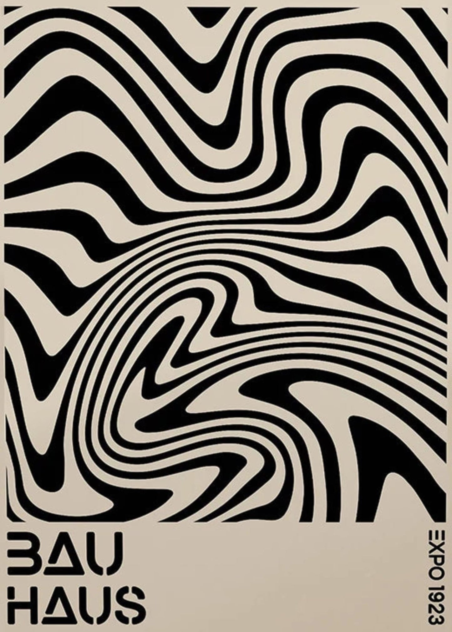 Strahlende Wellen | Optische Kunst des Bauhauses | Geometrisches Design