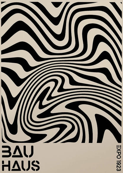 Strahlende Wellen | Optische Kunst des Bauhauses | Geometrisches Design