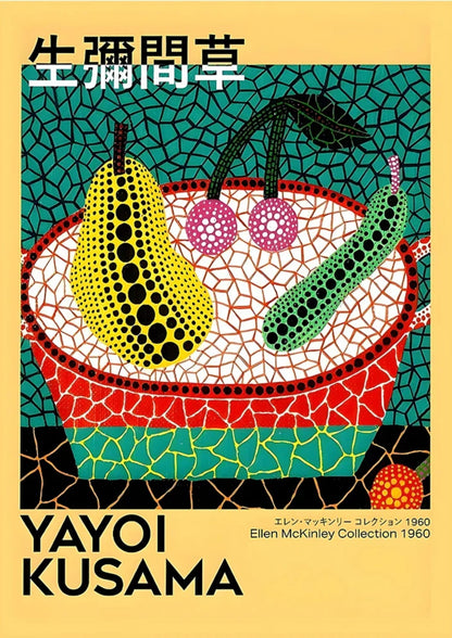Yayoi Kusama | Colorful Fruits Abstract