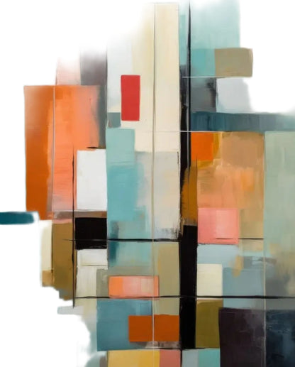 Abstrakte geometrische Würfelkunst | Modernes 3D-Tiefendesign | Wanddekoration | Poster