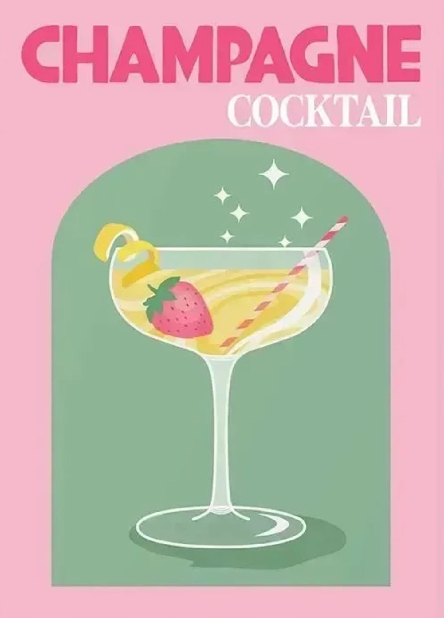 Champagner-Cocktail | Vintage-Bar-Dekor