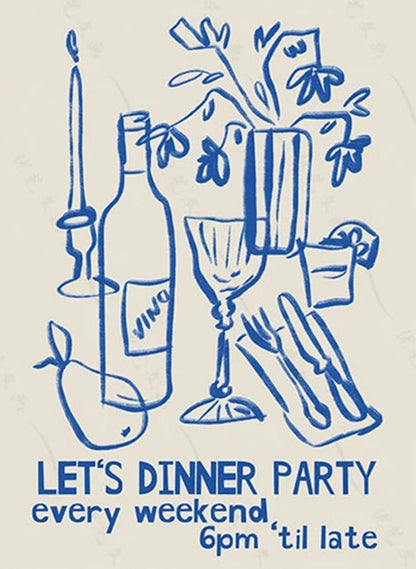 Let's Diner Party | Retro Kitchen Art