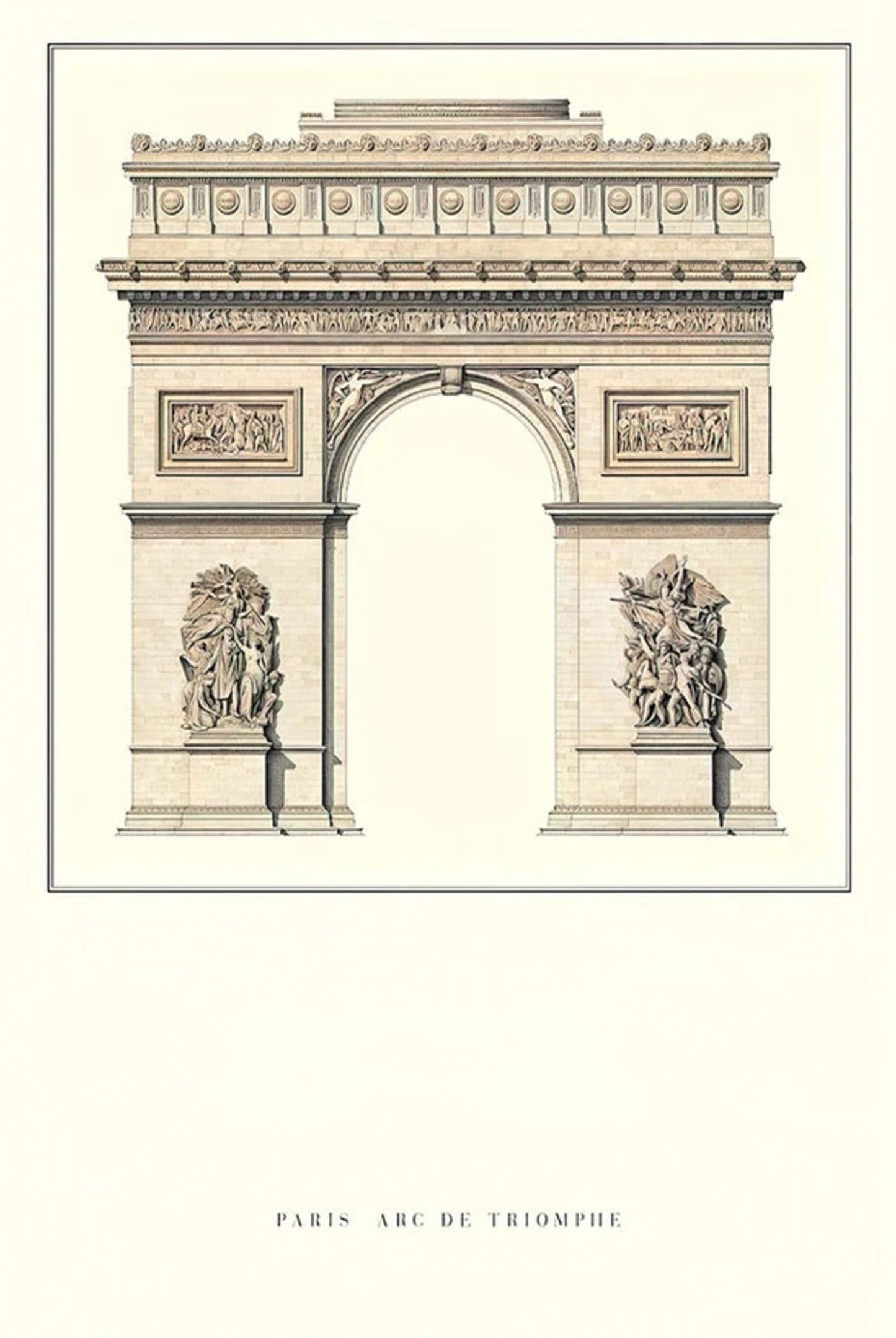 Arc de Triomphe | Paris | France | Monumental Neoclassical Architecture | Iconic French Landmarks | European Historical Posters
