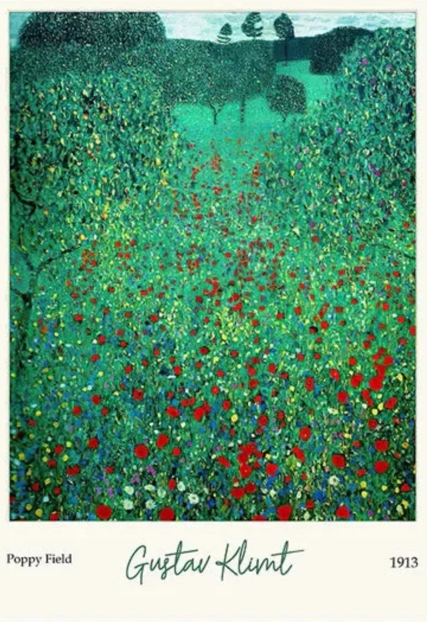 Klimt Klaproosveld | Kleurrijk Landschap