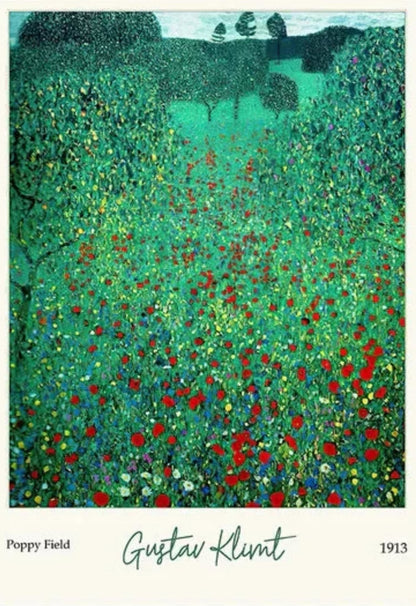 Klimt Klaproosveld | Kleurrijk Landschap