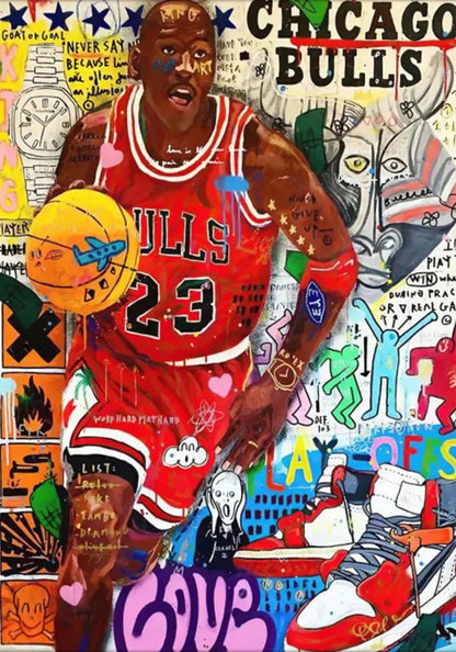 Michael Jordan | Chicago Bulls | Graffiti Stijl