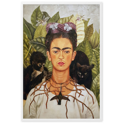 Poster - Frida Kahlo mit Dornenkette und Kolibri