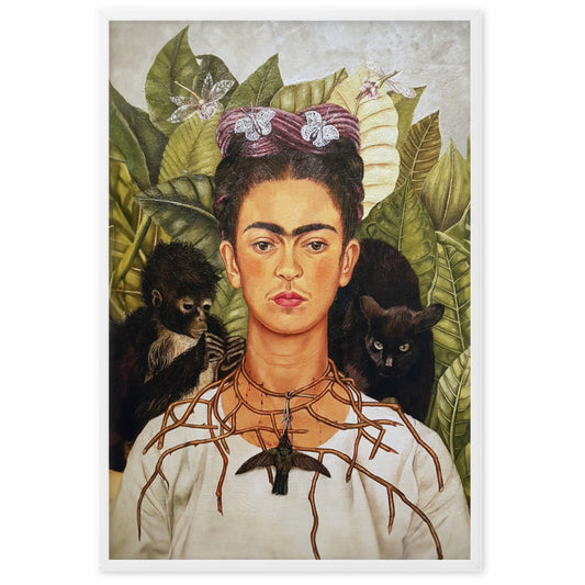 Poster - Frida Kahlo mit Dornenkette und Kolibri