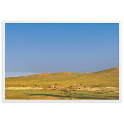 Affiche - Steppe par un matin calme, Mongolie