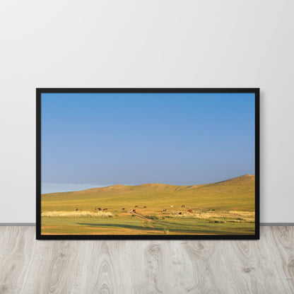 Affiche - Steppe par un matin calme, Mongolie