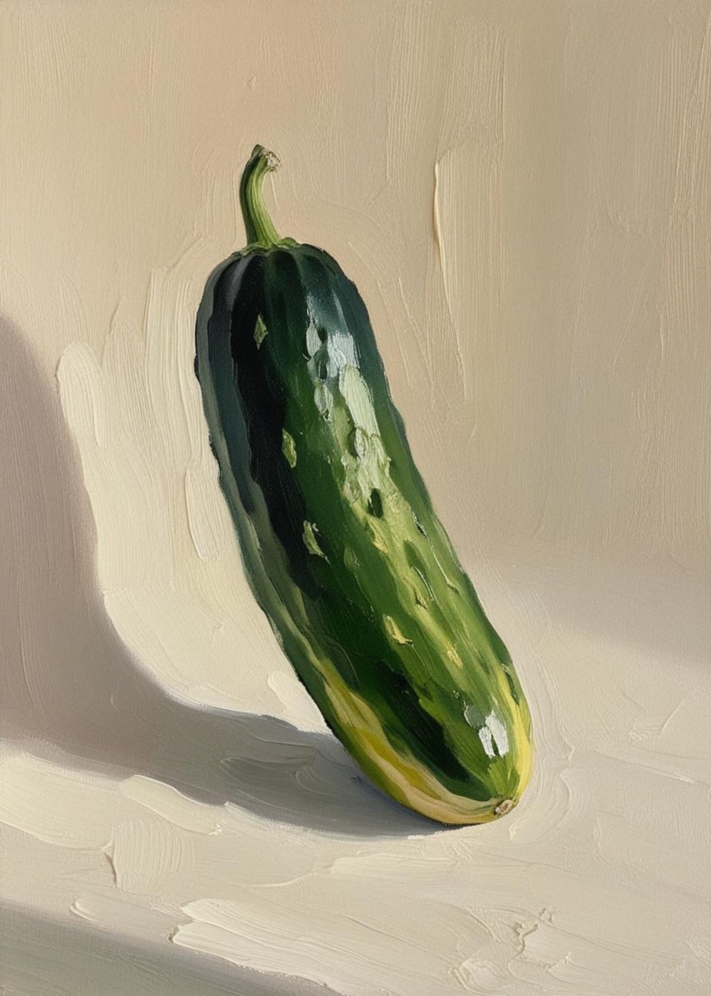 Cucumber Botanical Illustration Poster | Kitchen Decor | Giclée Art Print | Nature Wall Art | Vintage Style | 18x24 Inches