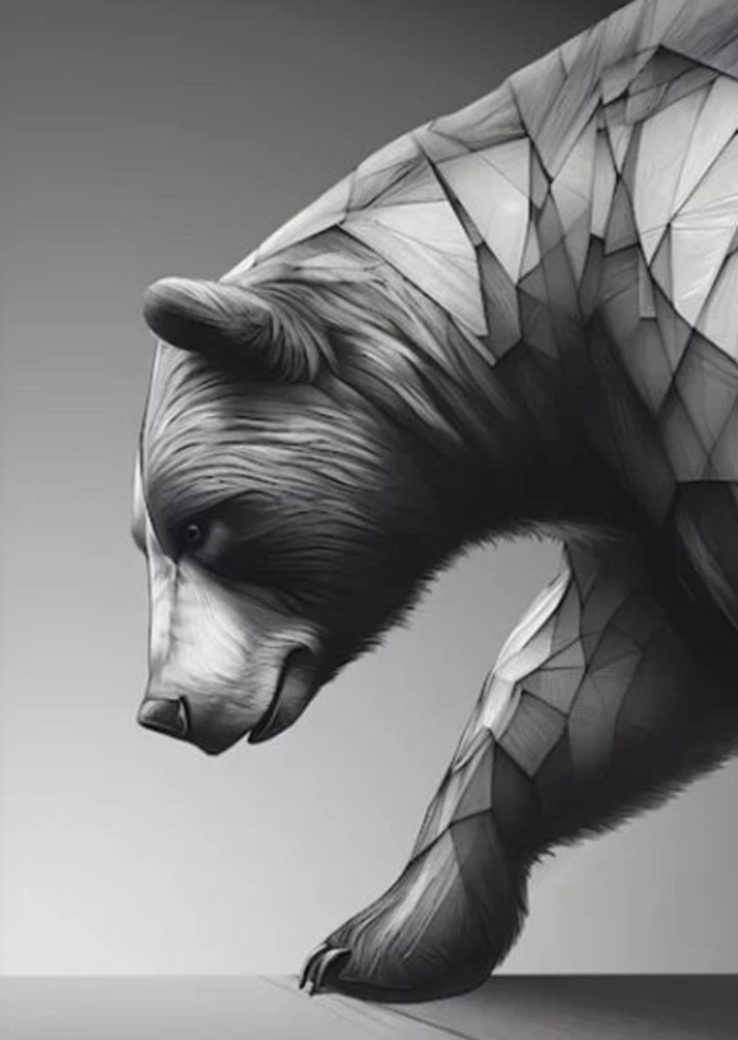 Bull & Bear Market | Abstract Animal Art | Modern Canvas