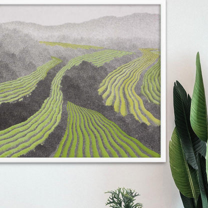 Rice field - poster