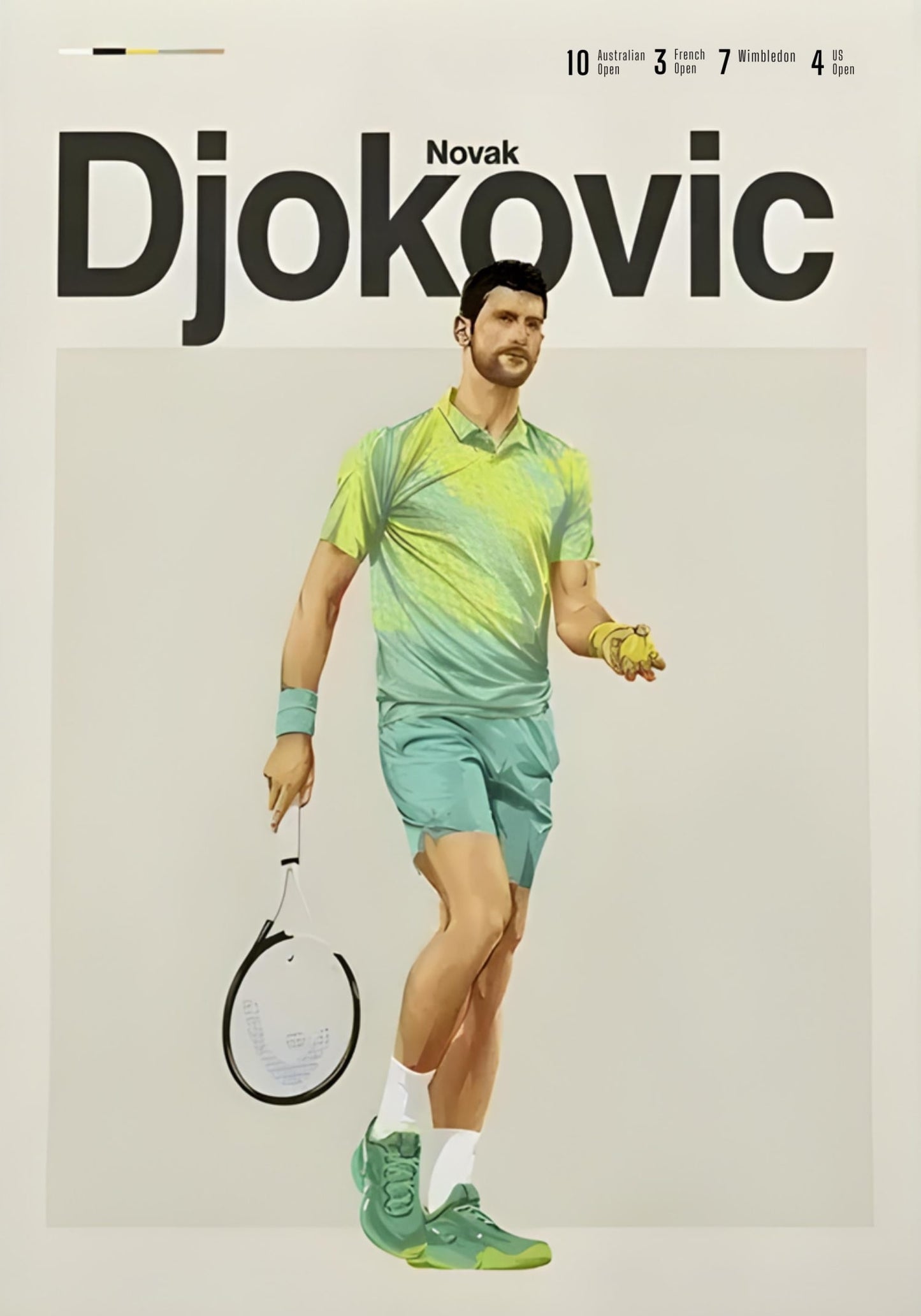 Tennislegendes | Novak Djokovic | Moderne Esthetiek