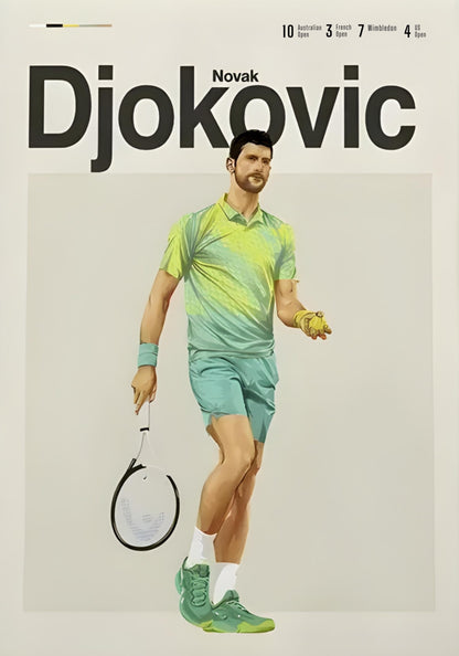 Tennislegendes | Novak Djokovic | Moderne Esthetiek