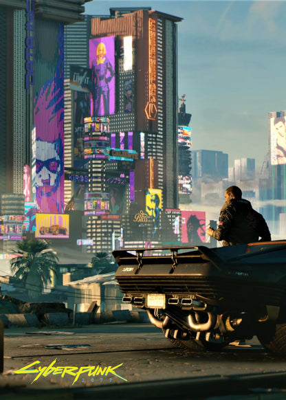 Cyberpunk 2077 | Sci-Fi Art | Neon Cityscape | Video Game Poster | Wall Decor | Futuristic Design | Gamer Room Art | High-Quality Print