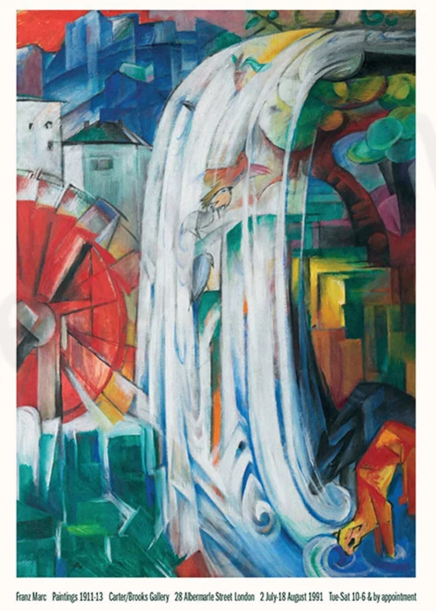 Die verzauberte Mühle | Franz Marc | Lebendige expressionistische Kunst