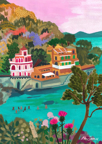 abstract india landscape poster