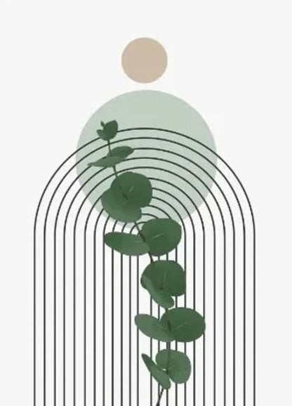 Moderne Botanische Harmonie | Abstracte Natuur Stroom