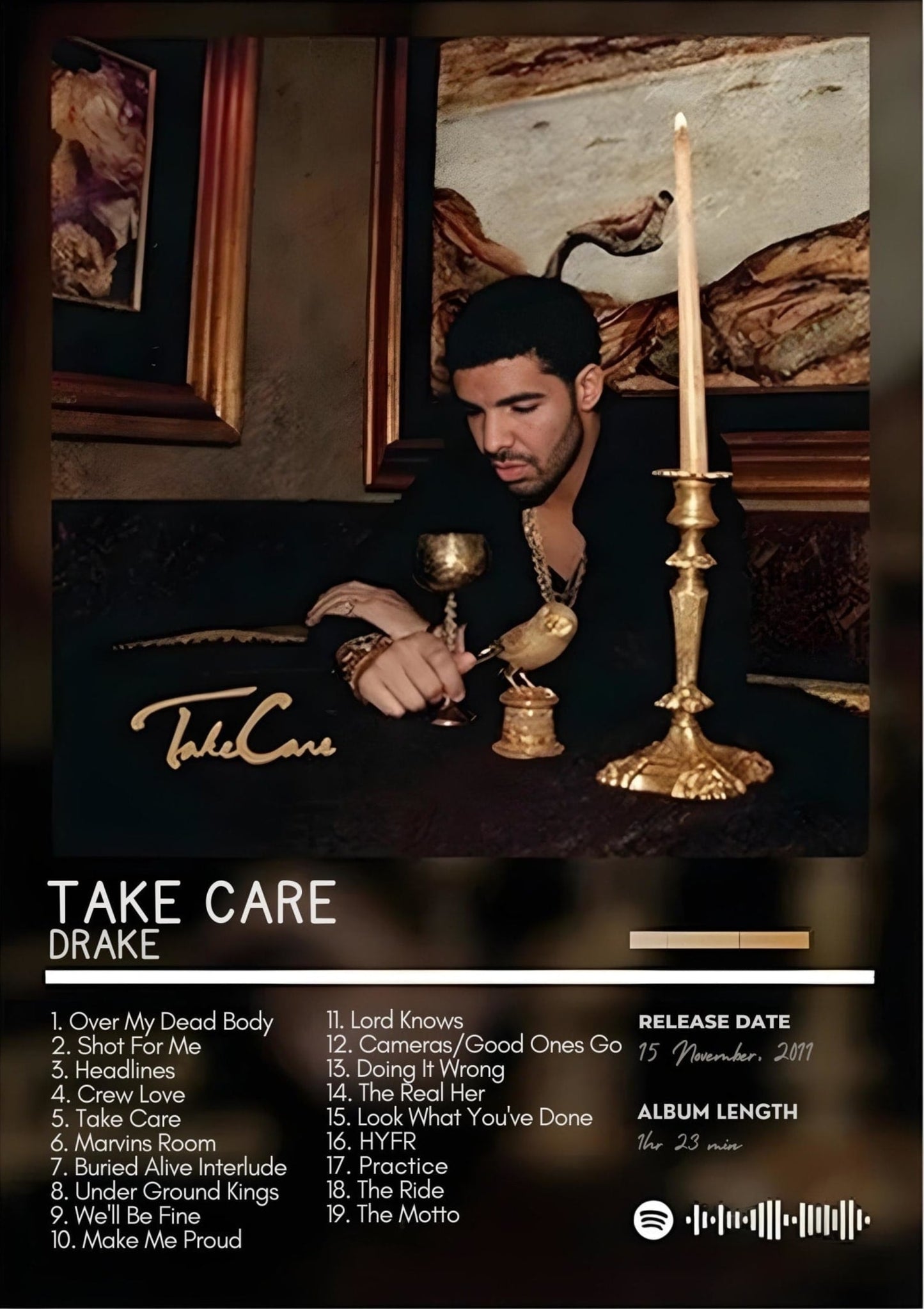 Drake Take Care | Iconic Album Cover | Hip Hop Art