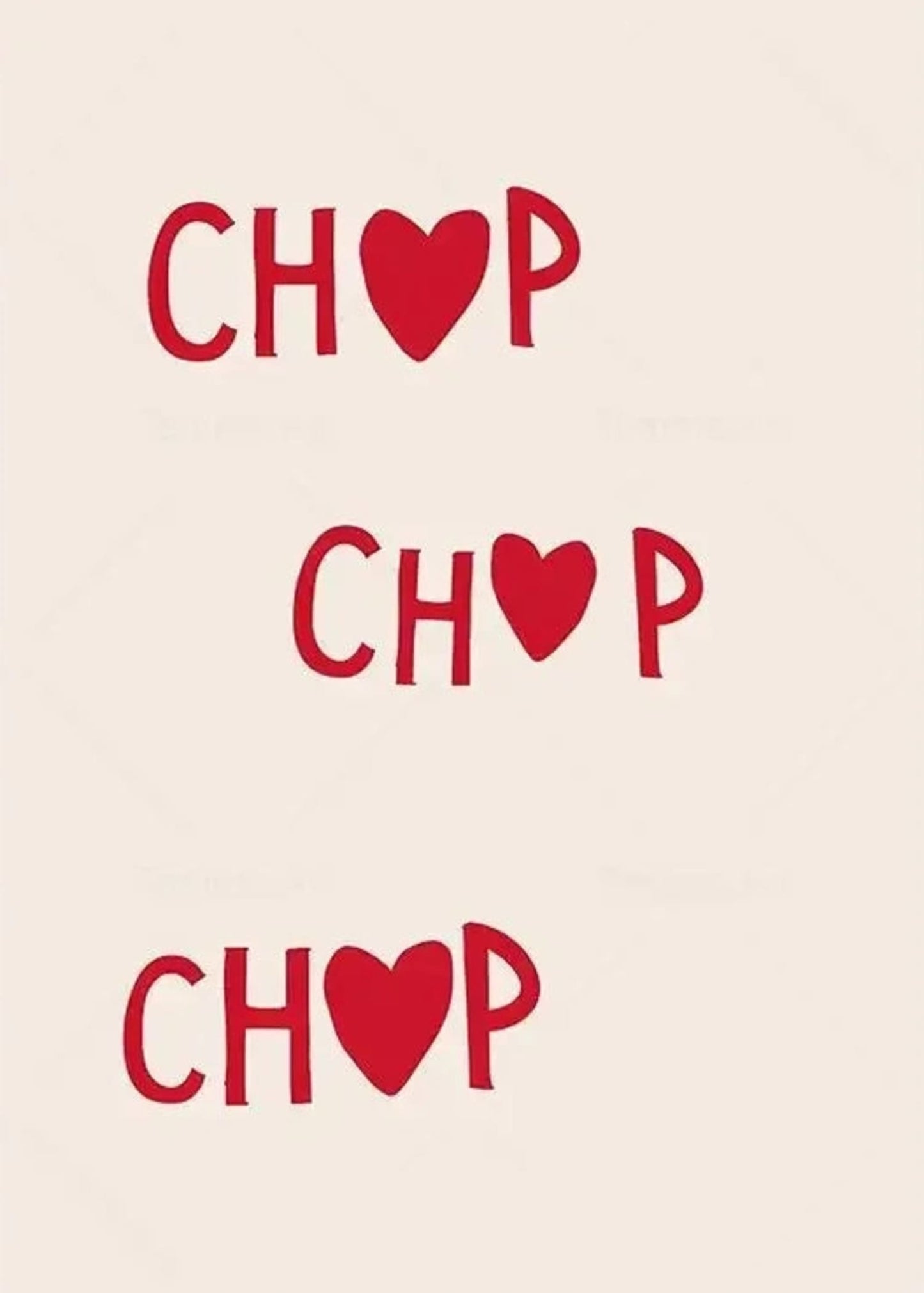 Hand Drawn Minimalist Wall Art | Contemporary Decor Poster | Chop Series Design